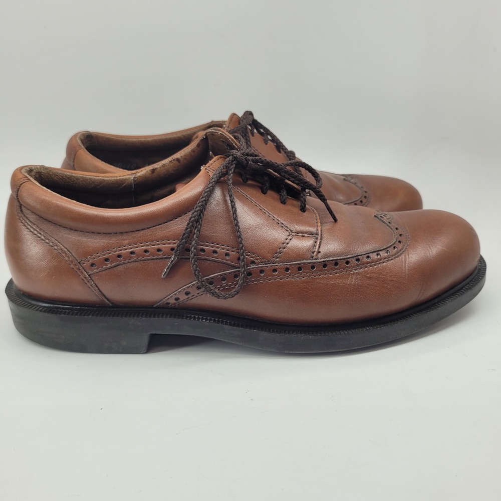 Florsheim Comfortech Mens Brown Leather Wingtip Derby Shoes 30610 Size 10 D - Picture 8 of 10